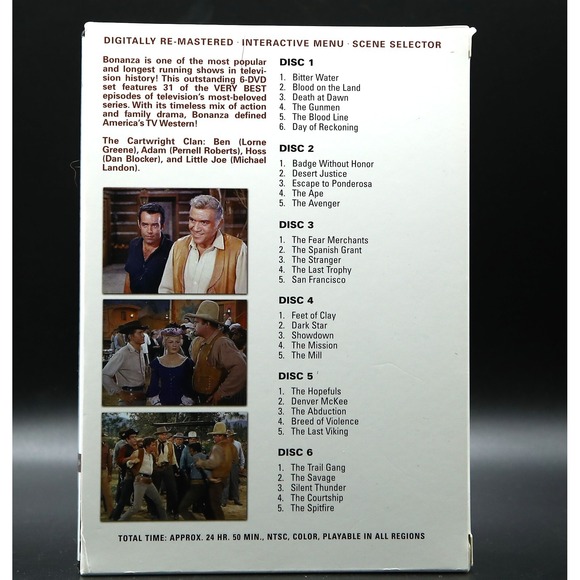 The Bonanza Collection DVD 6-Disc Box Set, 31 Episodes - Picture 2 of 3